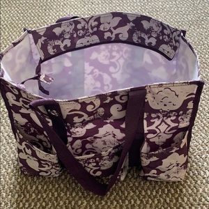 Thirty-One Purple Zip-Top Organizing Utility Tote